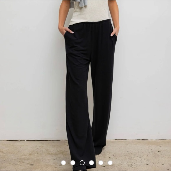 LESET Black Wide Leg Pants - Picture 3 of 7